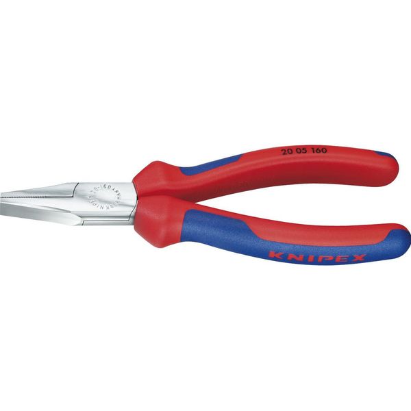 Knipex 20 05 160 Workshop Flat Nose Pliers Straight Chromium-Vanadium Electric Furnace Steel 160 Mm-image