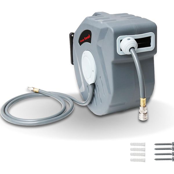Swanew Avvolgitubo Aria Compressa 20M Avvolgitubo Automatico Avvolgitubo Aria Compressa 1/4" Attacco Rapido 18 Bar"-image