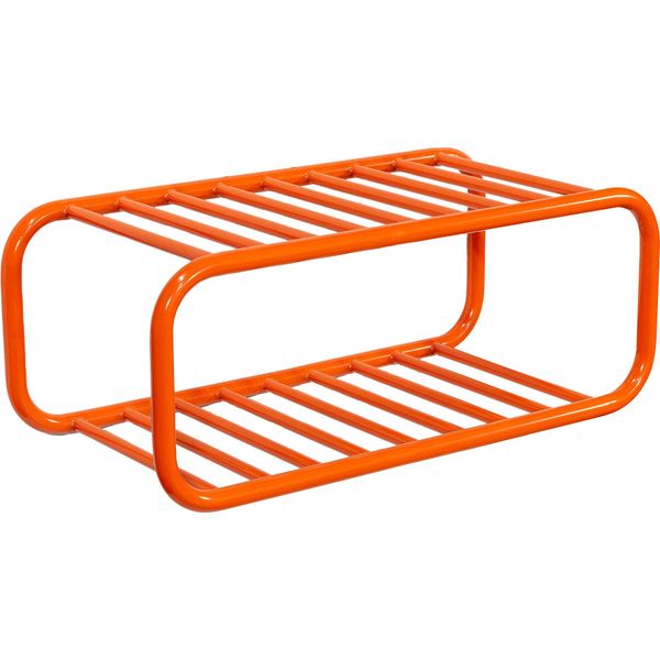 Schuhregal Spinder Design "Retro Schuhregal", Orange (Pure Orange), B:72Cm H:28Cm T:35,2Cm, Stahl, Regale, Schuhregal-image