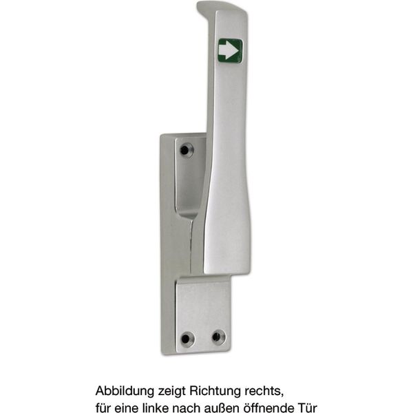 Maniglia Per Porta 970 Din Destra Anodizzata Argento Lm 23 Mm Asta Tonda 10 Mm Fuhr-image