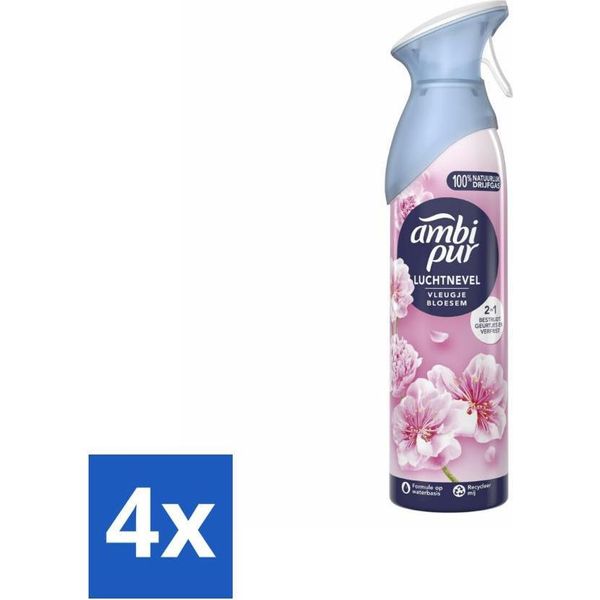 Ambi Pur - Effetti D'aria - Spray Deodorante Per Ambienti - Un Pizzico Di Fiore - 185 Ml - Confezione Value Pack - 4 Pezzi-image