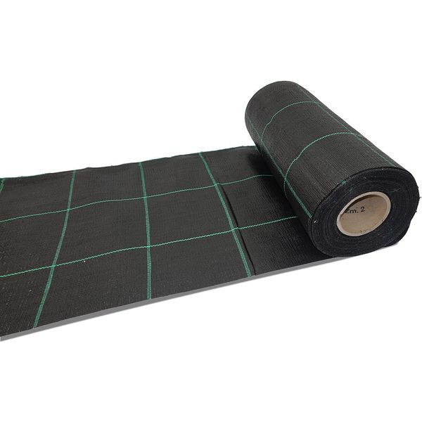 Telo Pacciamante Nero 40 M² 25M X 1,6M Tessuto Non Tessuto 100G/M² Anti Erbacce Permeabile All’Acqua Stabilizzato Uv Per Giardino-image