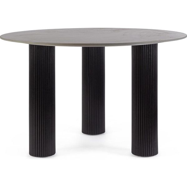 Tavolo Bamira 120 X 120 X 76 Cm Mdf Gres Porcellanato Nero-image
