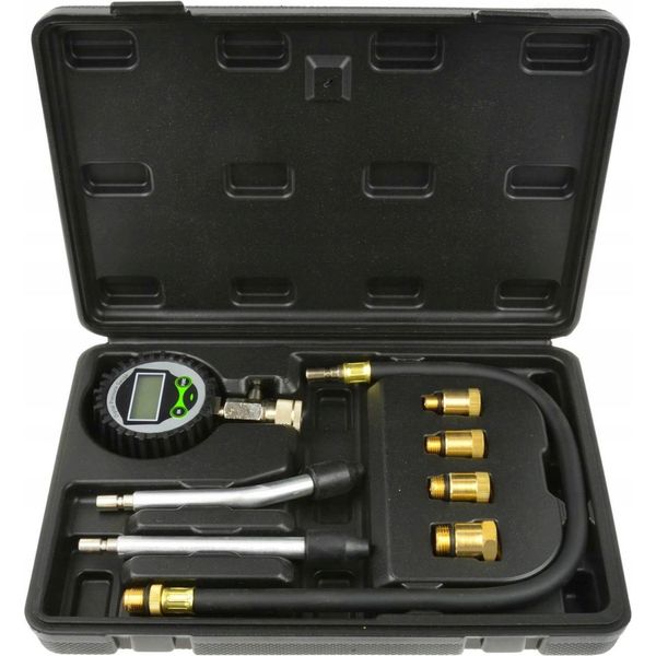 Geko Misuratore Di Compressione Per Motori Ad Accensione Comandata, Display Lcd, Set Di 8, Tester Di Compressione G02509-image