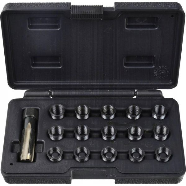 Geko Set Per La Riparazione E Il Rinnovo Delle Filettature Delle Candele Di Accensione 16 Pezzi, M14X1,25 G02792-image