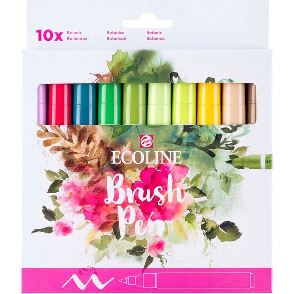 Pennello Per Acquerello Ecoline, 10 Pezzi Botanici-image
