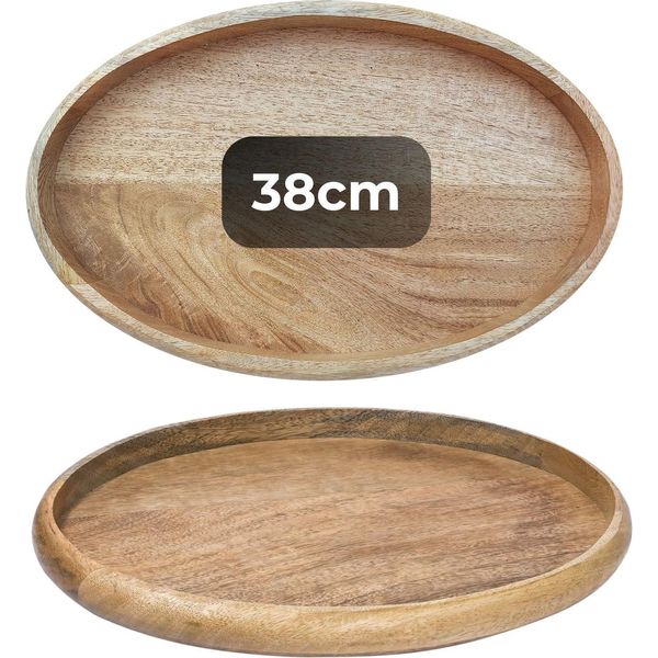 Vassoio Decorativo Marrakech Boho Vassoio Da Portata Ovale In Legno 38 X 25 Cm | Piatto Da Portata Cagdas Come Decorazione Da Tavola Per Cucina E Soggiorno | Vassoio Da Colazione Vintage Naturalmente Per Camera Da Letto-image