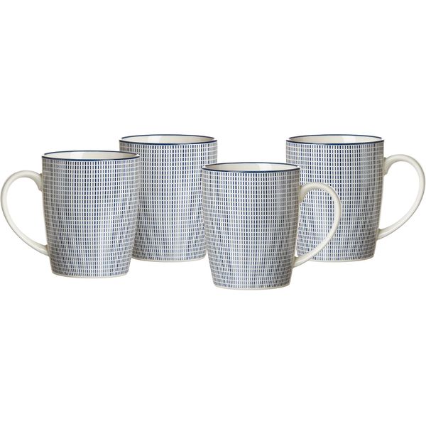 Becher Ritzenhoff & Breker "Royal Makoto", Weiß (Weiß, Blau), H:10Cm Ø:8Cm, Keramik, TrinkgefäßE, Becher, 4-Teilig-image