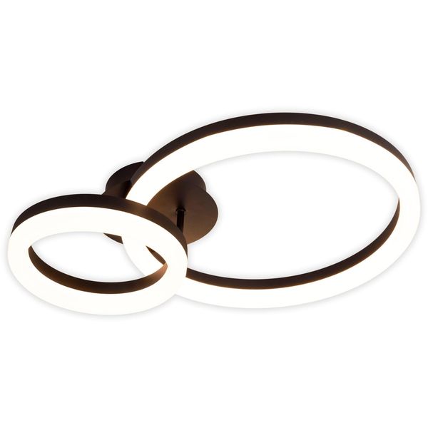 NÄVe Led Deckenleuchte "Circulo", Schwarz, H: 14Cm, 1 Stk., Leuchten, Stufenweise Dimmbar Per Wandschalter, Led Deckenleuchte-image