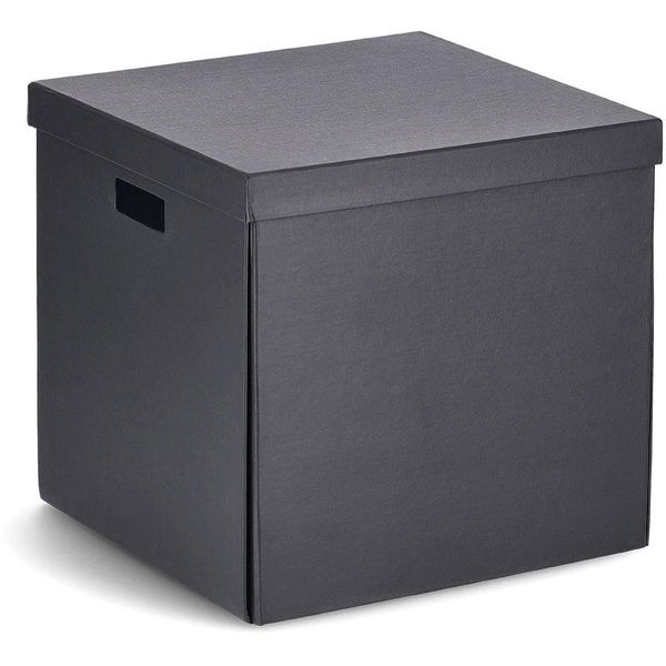 Aufbewahrungsbox zeller Present, Schwarz, B:33,5Cm H:32Cm T:33Cm, Papier, Aufbewahrungsboxen, Aufbewahrungsbox, Beschriftbar, Recycelter Karton-image