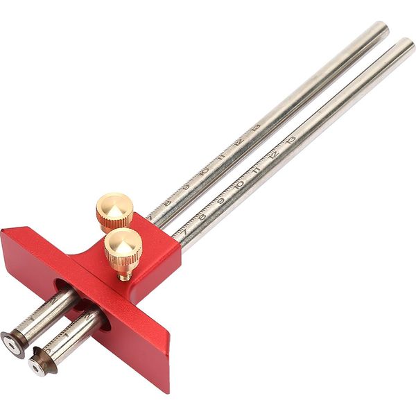Acciaio Inox Lavorazione Del Legno Doppia Testa Scriber Righello Marcatore Calibro Legno Scribe Tool Carpentry-image