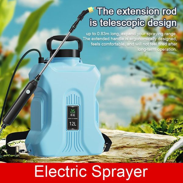 12L Spruzzatore A Spalla Ricaricabile Spruzzatore Elettrico Portatile Strumenti Per L'agricoltura Annaffiatoio Bottiglia D'acqua Atomizzante Spruzzatore D'acqua Piante Da Giardino Spruzzatore-image