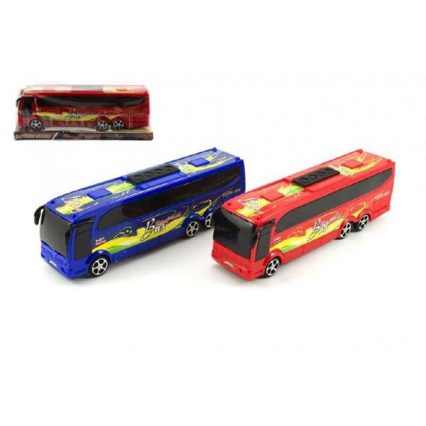 Autobus Di Plastica 25 Cm Con Volano E 2 Colori-image