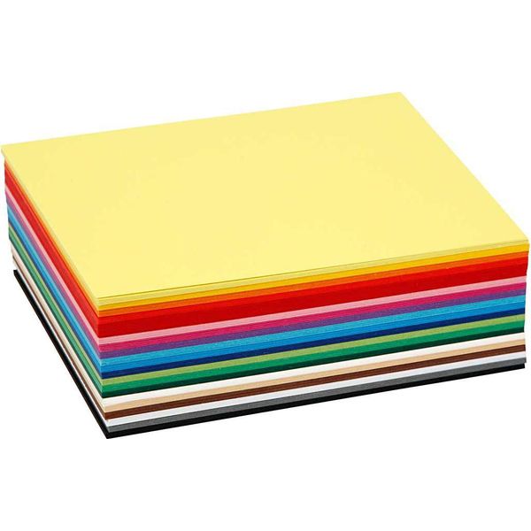 Cartoncino Colortime Craft, 10,5X15 Cm, Colori Assortiti, 120 Sort. Fogli-image