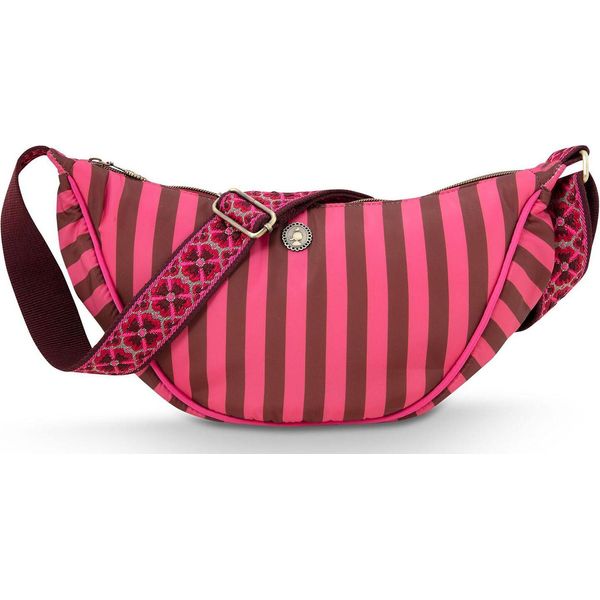 Pip Studio Borsa A Tracolla Freya Half Moon Cross Body Bag Stripe Pink Rosa-image