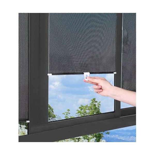 Tenda A Rullo, Senza Trapano, Ventosa Nera Oscurante, Tenda Duo Diurna Serale, Tapparelle A Scomparsa Per Balconi, Portatile Temporanea-image