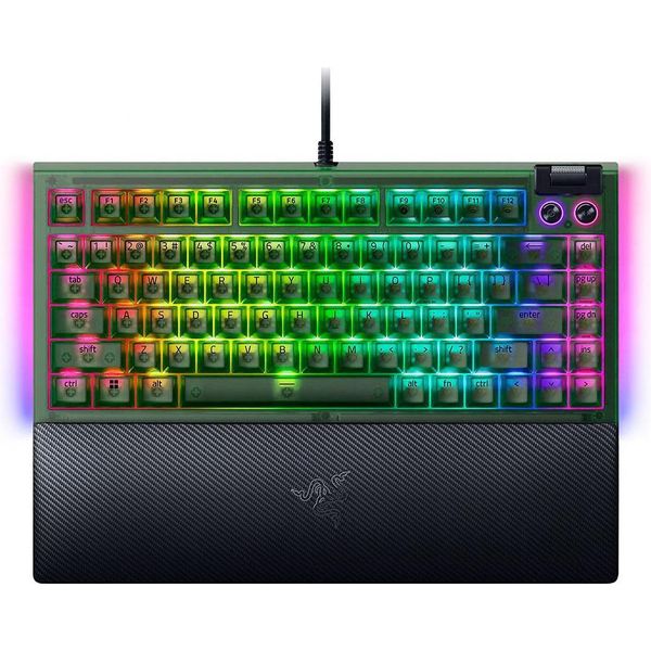 Razer Razer Blackwidow V4 75% | Mechanical Gaming Keyboard | Wired | Us | Phantom Green Edition | Razer Mechanical Switches (Tactile)-image
