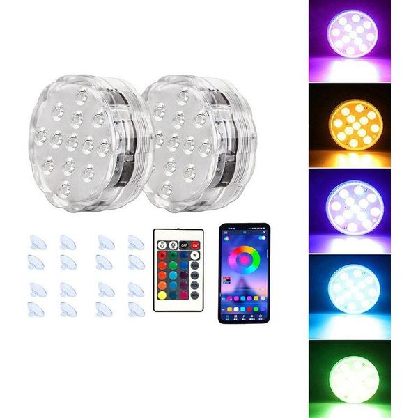 Inf Luci Led Con App E Ventosa, 13 Led, Telecomando, Due Luci, Un Controllo-image