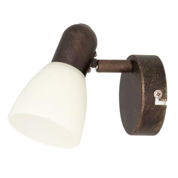 Lampada Da Parete Con Paralume In Vetro E14 Bronzo Antico Soma 6591 Rabalux-image