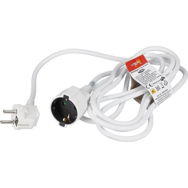 Heitech Cavo Di Prolunga Schuko 3 Metri - Prolunga Con Blocco Di Sicurezza Per Bambini Per Uso Interno IP20-image