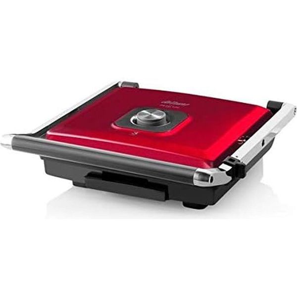 Arzum AR2022 Griglia E Tostapane In Metallo, Pressa Per Panini E Sandwich, Piastre Antiaderenti In Alluminio Pressofuso Rosso-image
