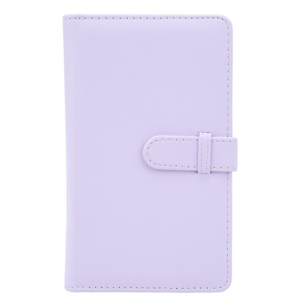 Mini Album Fotografico Da 3 Pollici Con 108 Tasche - Iris Purple - Album In Finto Cuoio Per Foto, Biglietti Cinematografici E Biglietti Da Visita-image