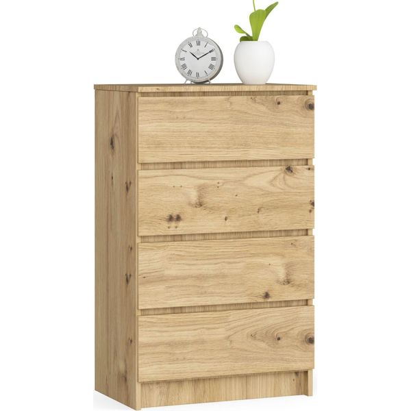 Comò Moderno K60 4 Cassetti Colore Rovere Artisan-image