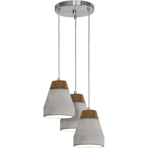 Eglo Lampada A Sospensione "Tarega"" 3X60 W Marrone E Grigio 95526"-image