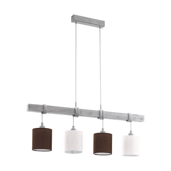 Lampada A Sospensione Townshend 2 A 4 Luci Bianco-Patina, Marrone Eglo 49927-image