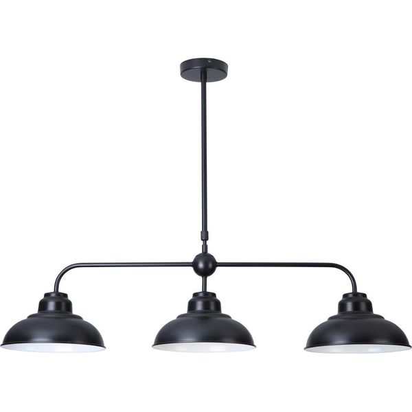 Rabalux 5309 Lampada A Sospensione 3 Spot Dragan, E27, Nero, Rotonda, Industriale, ø250Mm-image