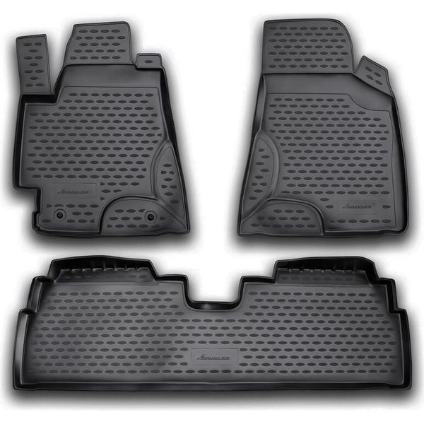 Tappetini Element 3D Per Toyota Highlander, 2001-2007, Suv 5 Porte, 4 Pezzi.-image