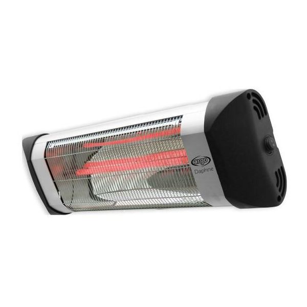 Argoclima Daphne Riscaldatore Elettrico Esterno 2000W IP55 Nero Acciaio Inox-image