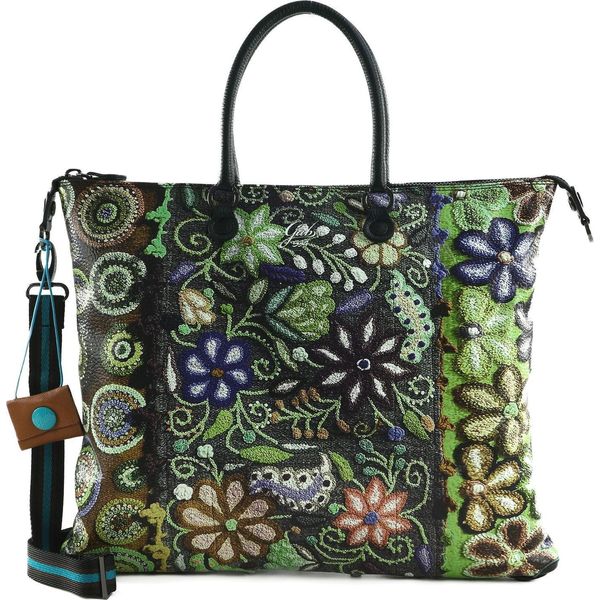 Gabs Borsa A Tracolla G3 Plus Tote Bag Ricamo Fiore Verde Multicolore-image