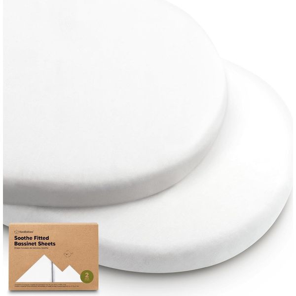 Confezione Da 2 Lenzuolini Biologici Per Culla Per Bambine E Bambini - 100% Cotone Per Carrozzina, Culla E Materasso Per Culla, Unisex Co-Sleeper (Soft-image