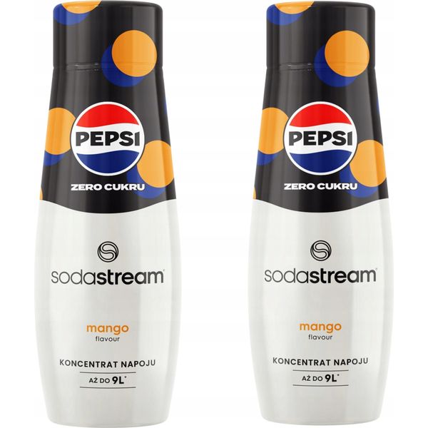 Set Di 2 Concentrati Sodastream 2X Sciroppi Pepsi Max Mango Zero Sugar Diet-image