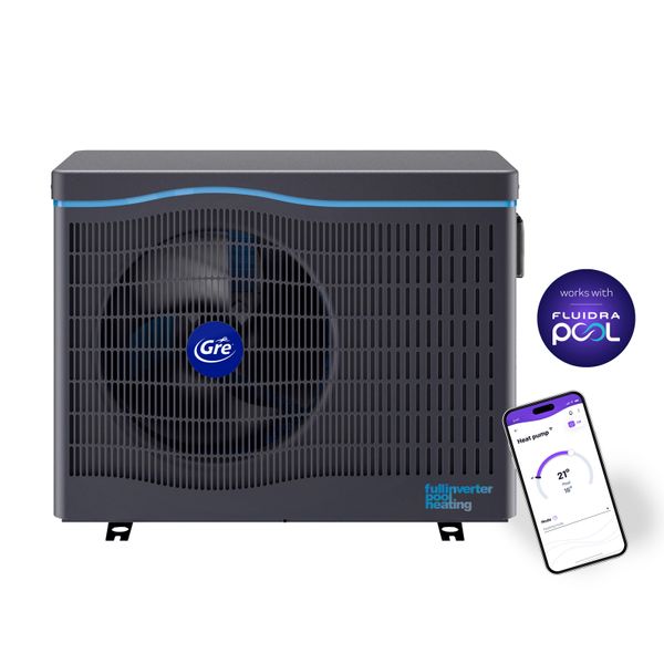Pool-WäRmepumpe Gre "HPGIC45", Schwarz, B:38,3Cm H:64,8Cm L:85,8Cm, Kunststoff, Polyvinylchlorid (Pvc), WäRmepumpen, Inverter WäRmepumpe, FüR Pools Bis Zu 45 M³, Topseller-image