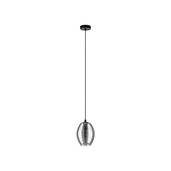 Eglo 98582 Cadaques E27 Lampada A Sospensione Ø180Mm Nero-Trasparente-image