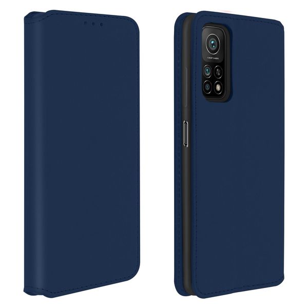 Avizar, Cover In Pelle Finta Classic Edition Per Xiaomi Mi 10T / Mi 10T Pro, Blu Scuro-image