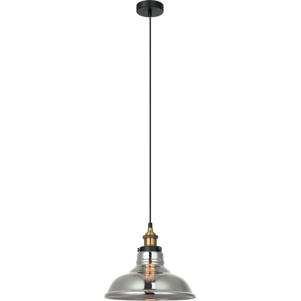 Italux Hubert, Lampada A Sospensione Industriale Nera MDM-2381/1 Gd+Sg-image