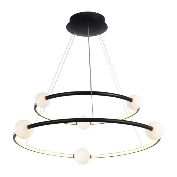 Italux Lozanna Led Lampada A Sospensione Moderna Nera PND-20112035-2A-BL-image
