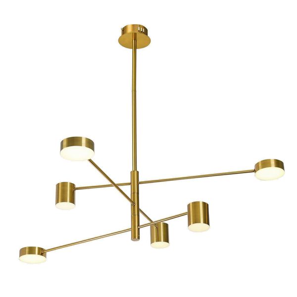Italux Remdal Lampadario Led Moderno Bianco PND-16374-6-COP-GD-4K-image