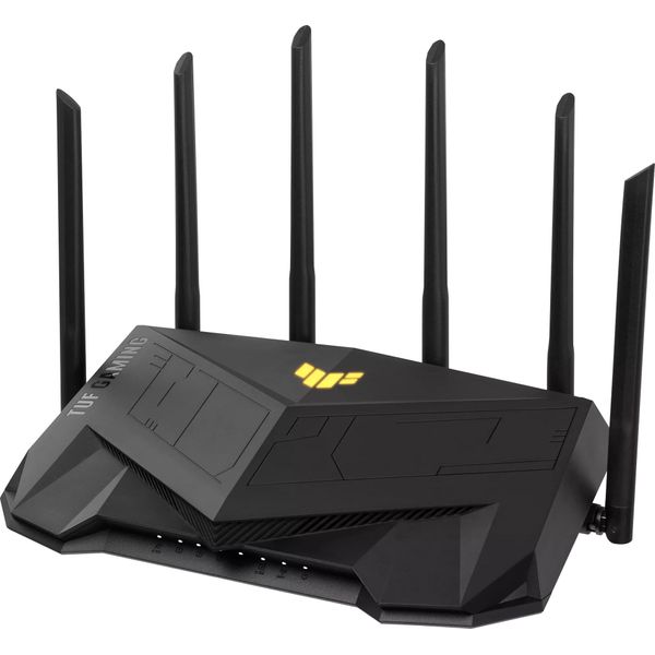 Router Da Gioco Wireless Wifi 6 Dual Band | TUF-AX6000 | 802.11Ax | 1148+4804 Mbit/S | 10/100/1000 Mbit/S | Porte Lan Ethernet (RJ-45) 5 | Supporto Mesh Sì | Mu-Mimo Sì | Nessuna Connessione Mobile-image