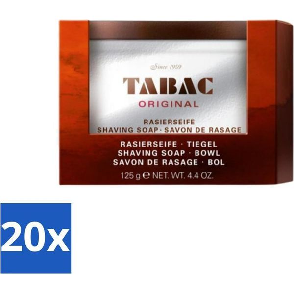 Tabac Original - Sapone Da Barba In Barattolo - Ricca Schiuma - 125 G - Confezione Risparmio - 20 Pezzi-image