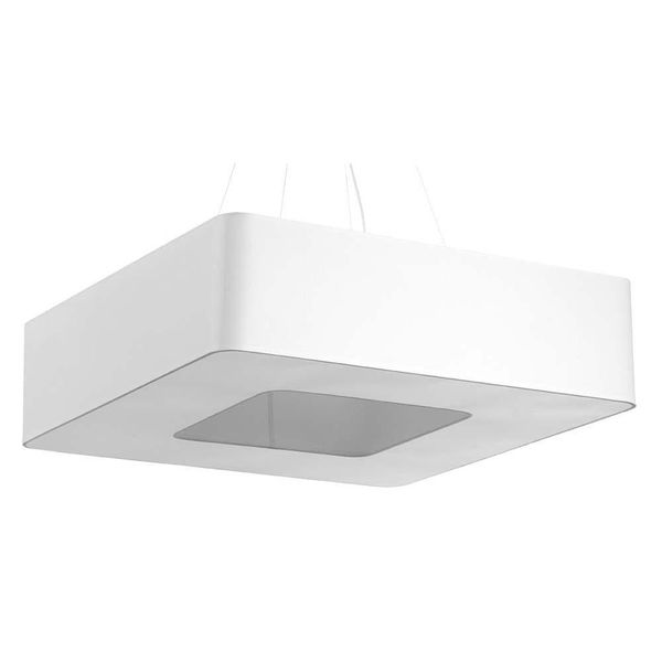 Lampadario Urano 80 Bianco 8Xe27 15W Tessuto/Pvc/Acciaio 112X80X80Cm Sollux Lighting-image