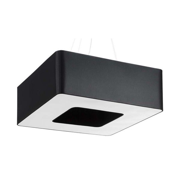 Lampadario Urano 60 Nero 8Xe27 15W Tessuto/Pvc/Acciaio 112X60X60Cm Sollux Lighting-image