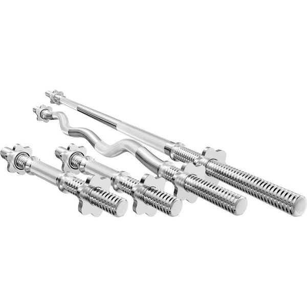 Marbo Sport Set MWG4 | Bilanciere 167 Cm + Barra Sz-Curl 120 Cm + 2X Barra Manubri 40 Cm 30 Mm-image
