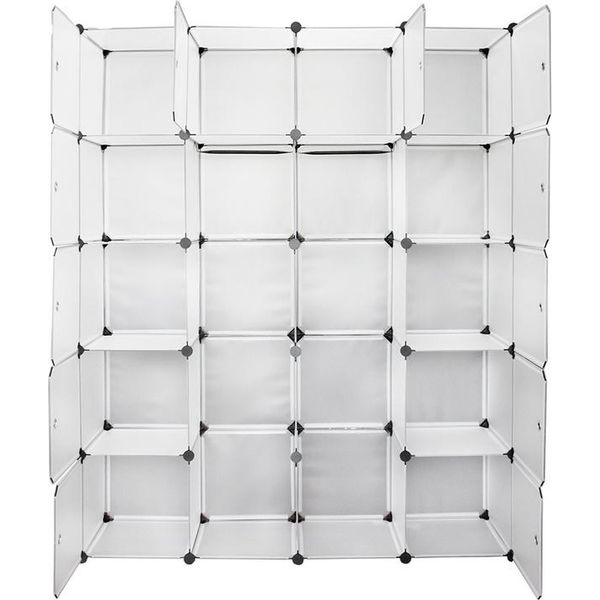Jopassy Armadio Sistema Di Scaffalatura Creatività Armadio Di Stoccaggio Fai Da Te Bagno Scaffale Scaffale 20 Cubi Bianco-image