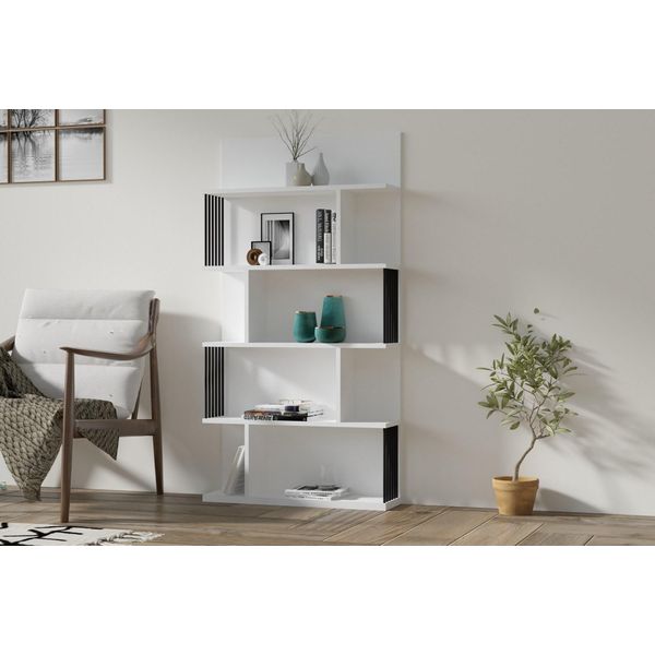 Skye Decor, Alex - White, Libreria, Bianca, 100 % Melamine Coated Slipboard, 80 X 21,8 X 160 Cm-image