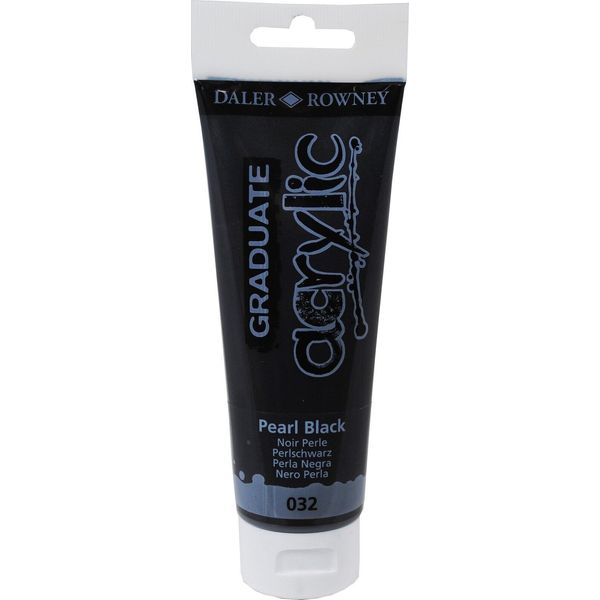 Daler Rowney Graduate Vernice Acrilica, 120 Ml, Nero Perlato-image