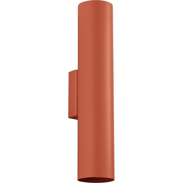 Lampada Da Parete Lagos 2 Rosso Ocra 2Xgu10 10W Acciaio 30X8X6Cm Sollux Lighting-image